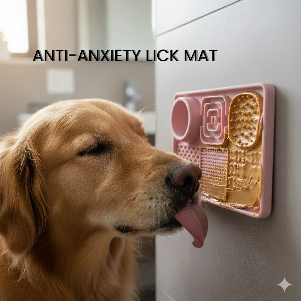 Calming Lick Mat for Dogs & Cats – Silicone Slow Feeder with Strong Suction Cups