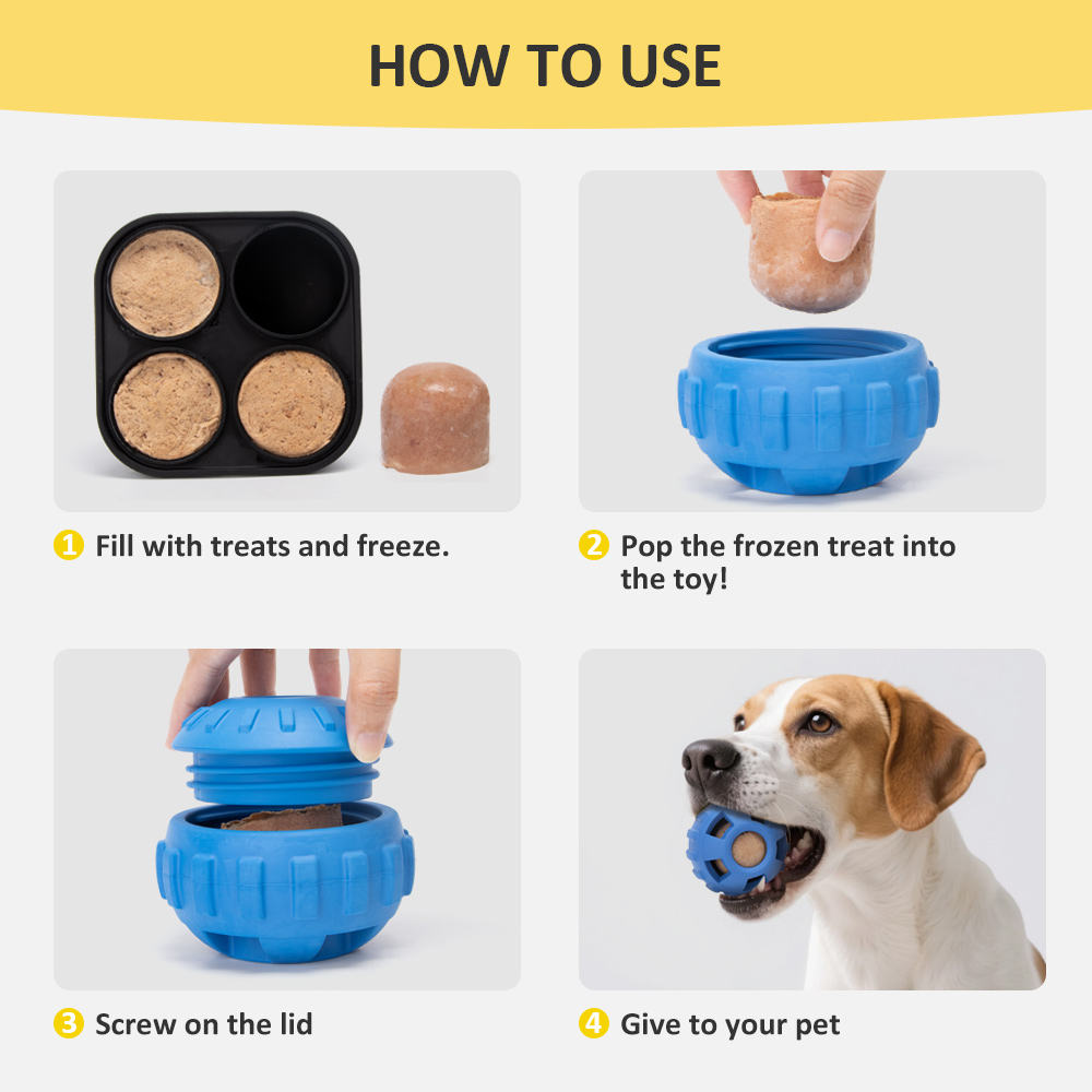 Eco-Friendly Natural Rubber Dog Chew Ball – Durable Snack Dispensing Toy for Pets | Non-Toxic Chewing Ball