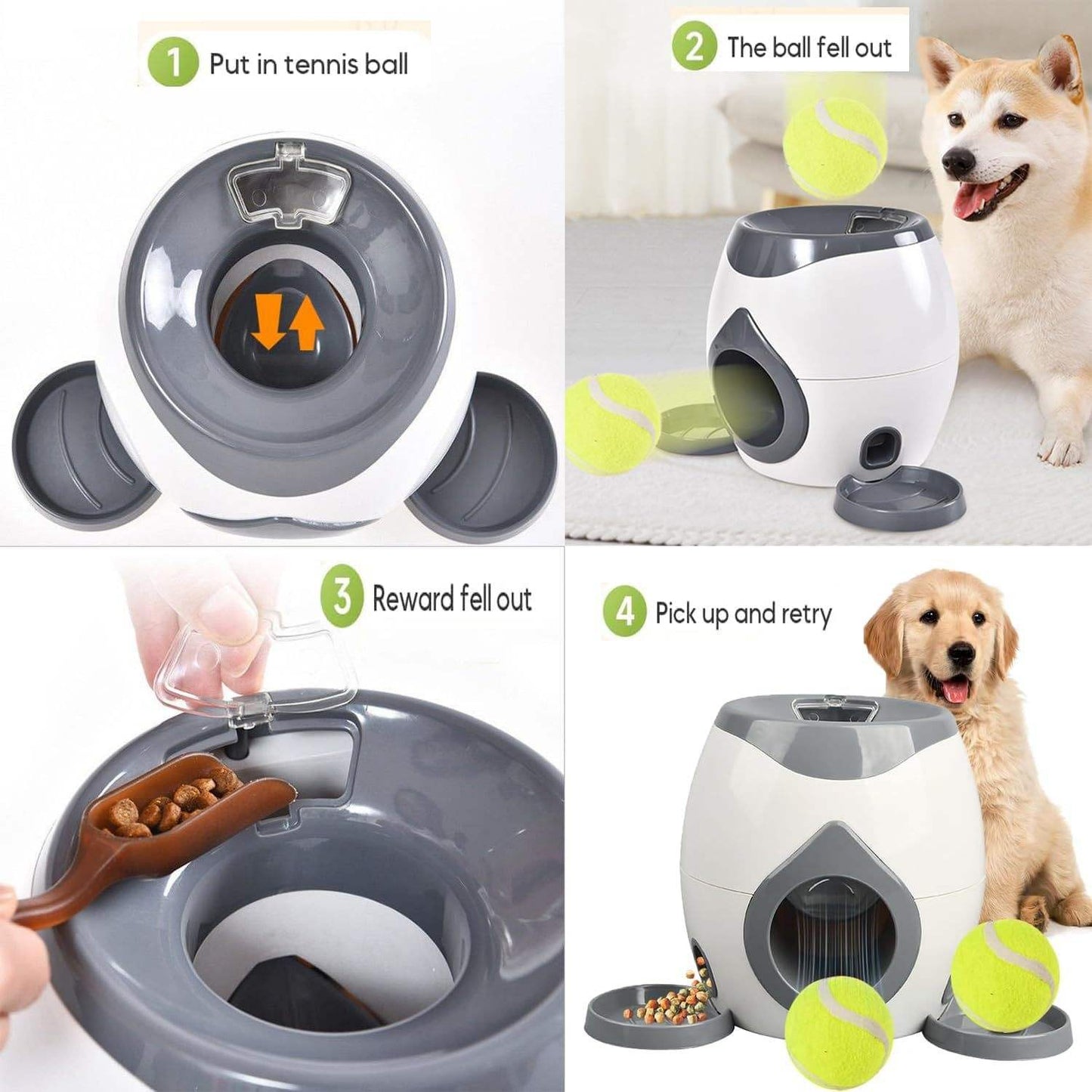 Automatic Pet Reward Launcher – Interactive Tennis Training Toy