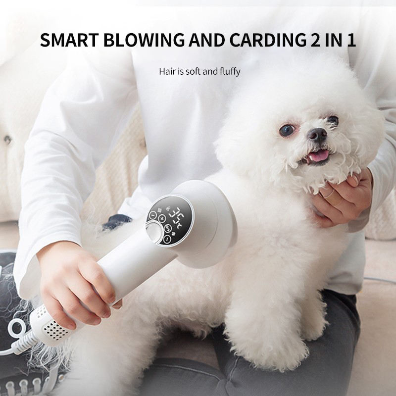 Smart Dog Grooming Dryer – Quiet Portable 2-in-1 Pet Hair Blower