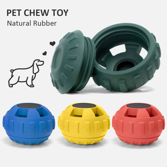 Eco-Friendly Natural Rubber Dog Chew Ball – Durable Snack Dispensing Toy for Pets | Non-Toxic Chewing Ball