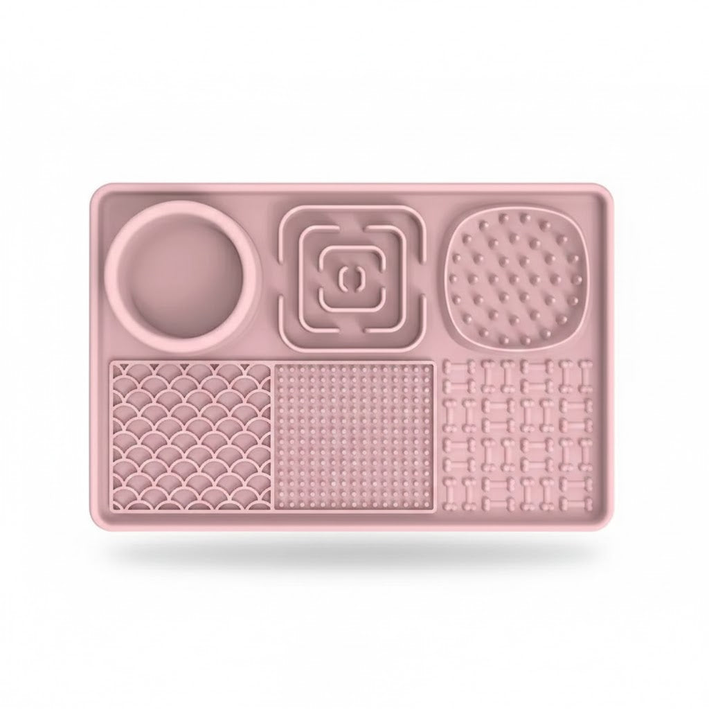 Calming Lick Mat for Dogs & Cats – Silicone Slow Feeder with Strong Suction Cups