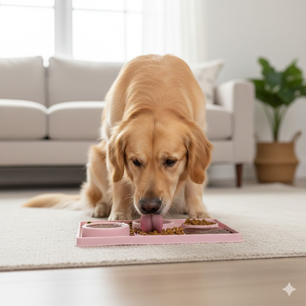 Calming Lick Mat for Dogs & Cats – Silicone Slow Feeder with Strong Suction Cups